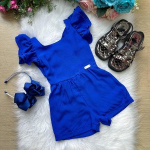 Macaquinho Banana Club Vanessa Azul Royal