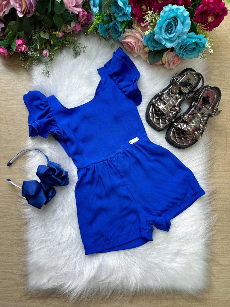 Macaquinho Banana Club Vanessa Azul Royal