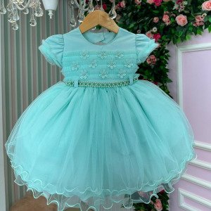 Vestido Menina Bonita Elaine Verde Menta