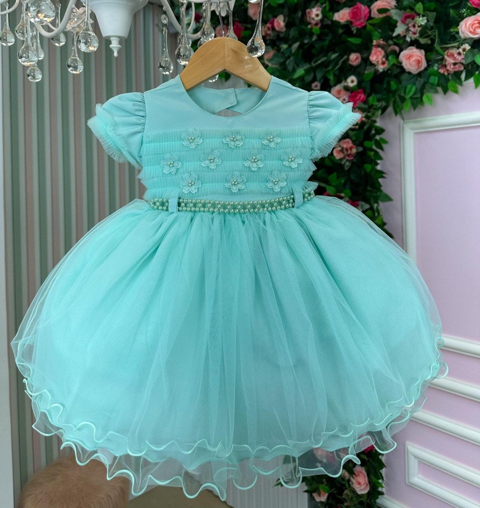 Vestido Menina Bonita Elaine Verde Menta