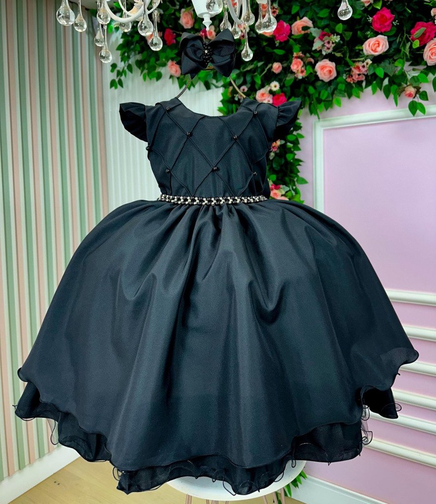 Vestido Ysa Kids Francine Preto