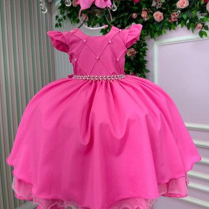 Vestido Ysa Kids Francine Rosa Chiclete