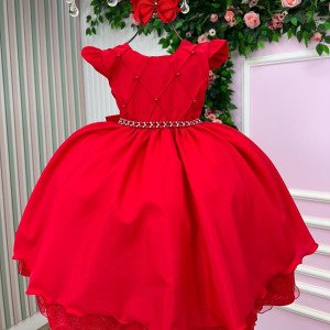Vestido Ysa Kids Francine Vermelho