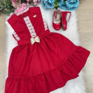Vestido Blogueirinha Valeria Vermelho