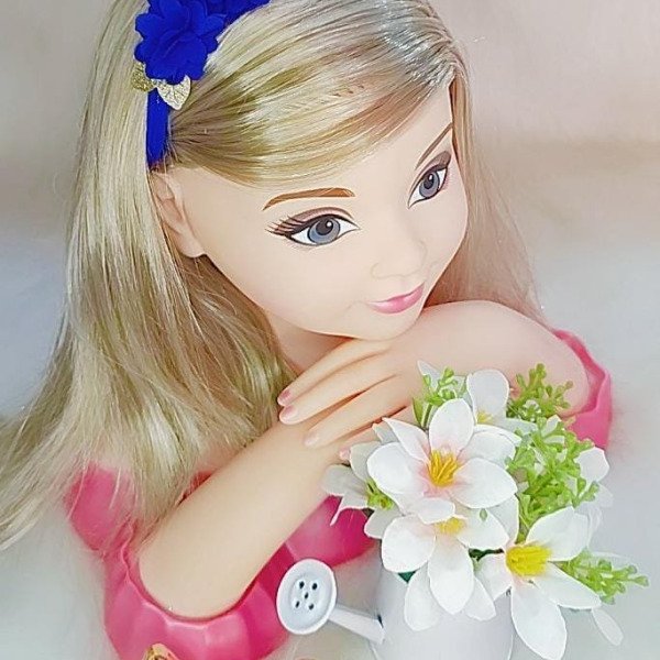 Faixa Belli Flores Azul Royal