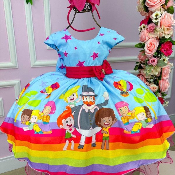 Vestido Infantil Temáticos da Gigi Mundo Bita